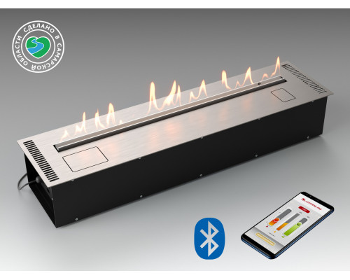 Автоматический биокамин Lux Fire Smart Flame 1100 RC INOX